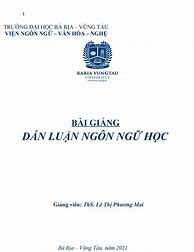 Dẫn Luận Ngôn Ngữ